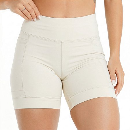 bermuda compressão com barra unissex CREME