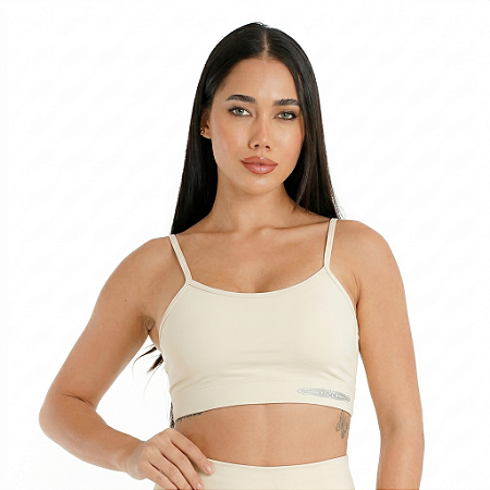 TOP ALÇA COMPRESSÃO CREME