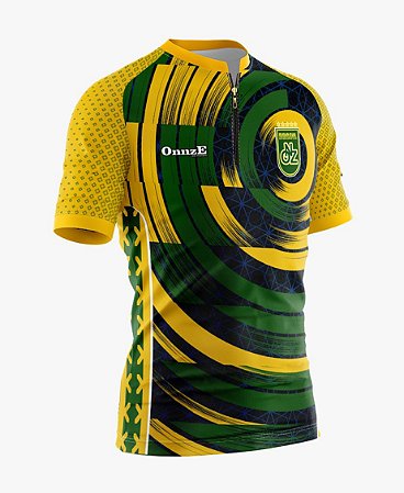 camisa ciclista brasil raglan