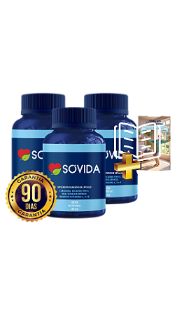 3 frascos de Sóvida com 60 cápsulas