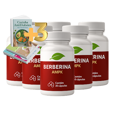 Berberina [AMPK] – Controle Natural da Glicose e Queima de Gordura - TRATAMENTO PARA 6 MESES