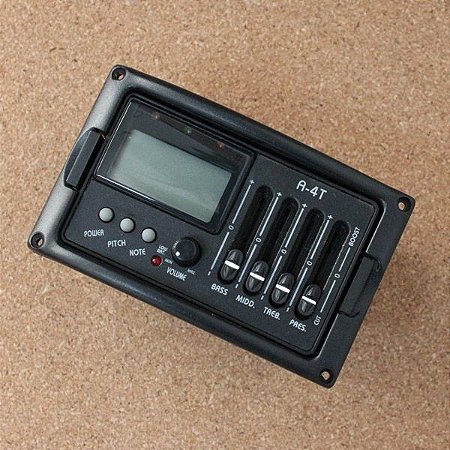 Preamp Captador Equalizador 4 Bandas para Violão Aço Nylon - A4T