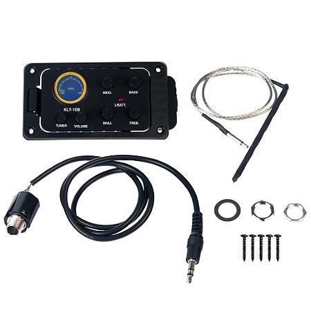 Preamp Captador Equalizador 4 Bandas para Violão Aço Nylon - KLT-10B