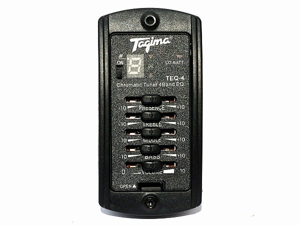 Preamp Captador Equalizador 4 Bandas para Violão Aço Nylon - TEQ-4