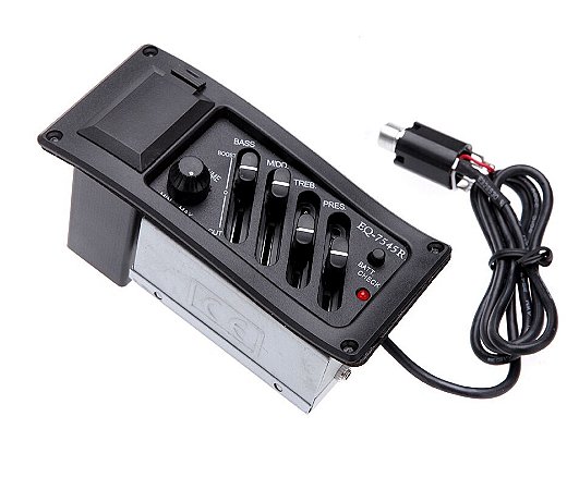 Preamp Captador Equalizador 4 Bandas para Violão Aço Nylon - EQ7545R