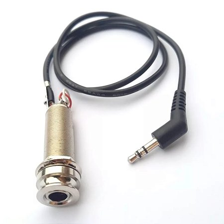 Cabo Para Equalizador Captador Preamp Violão Jack P2 P10 Completo