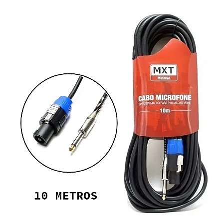 Cabo Caixa Ativa Passiva Speakon P10 10 Metros Profissional