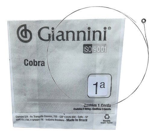 Corda Avulsa Giannini Mizinha 010 Violão Aço - GEEFLE