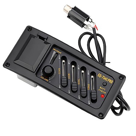 Preamp Captador EQ 4 Bandas com Microfone p/ Violão - EQ7545 PRO