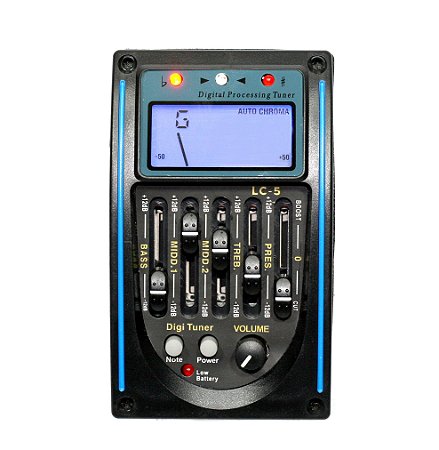 Preamp Captador Equalizador 5 Bandas para Baixolão 5 Cordas - LC5