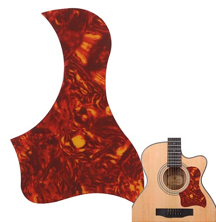 Escudo para Violão Folk Jumbo Classico Aço Nylon Vermelho