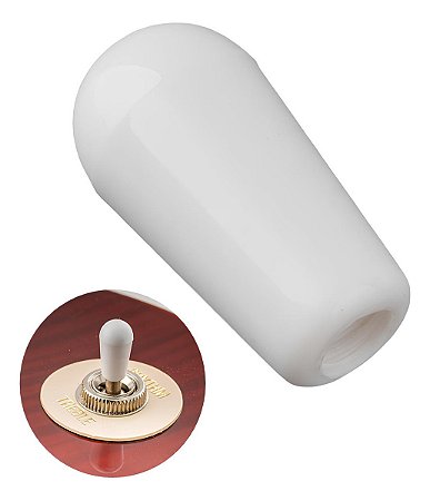 Knob Ponteira Para Chave Comutadora Guitarra Lespaul 3.5mm Branco 1 Un.