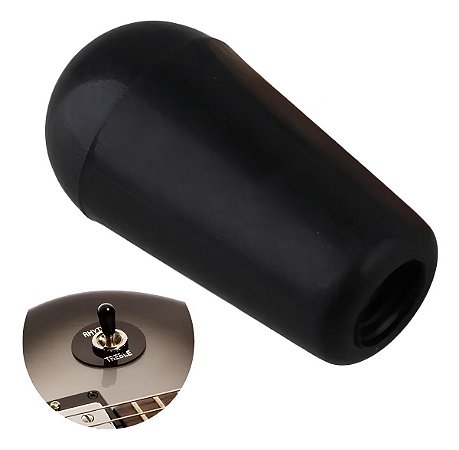 Knob Ponteira Para Chave Comutadora Guitarra Lespaul 3.5mm Preto 1 Un.