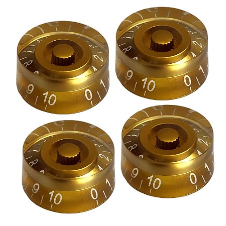 Kit 4 Knobs Dourados Guitarra Baixo Les Paul SG PRS
