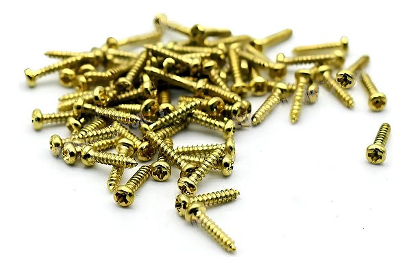 Parafusos para Fixação de Tarraxa Violão Dourado Kit com 8pçs