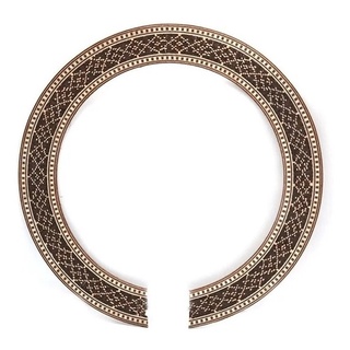 Roseta para Violão Viola em Madeira Marchetaria Marrom