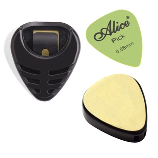 Suporte para Palhetas Violão Guitarra Cavaco Baixo + Palheta Alice 0.58mm