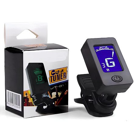 Afinador Digital para Violão Guitarra Baixo Preto