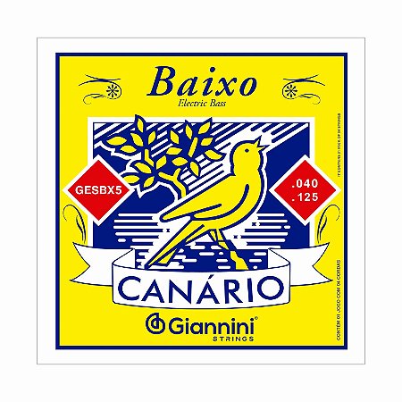 Encordoamento Baixo 5 Cordas Giannini Canário