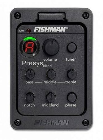 Captador e Equalizador c/ Afinador e Microfone - Fishman Blend (301) -  Playsom Acessórios Musicais