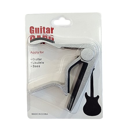 Capotraste Capo Braçadeira Para Violão Aço ou Nylon Prata