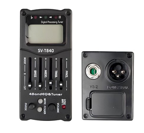 Preamp Captador Equalizador 4 Bandas para Violão Aço Nylon - SV-T840