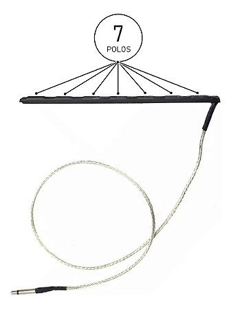 Captador de Rastilho para Violão 7 Cordas 80mm