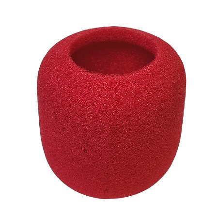 Espuma Para Microfone Grande Uso Profissional Vermelha