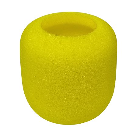 Espuma Para Microfone Grande Uso Profissional Amarela
