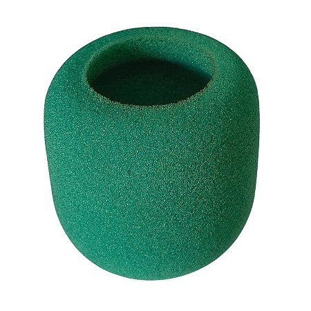 Espuma Para Microfone Grande Uso Profissional Verde
