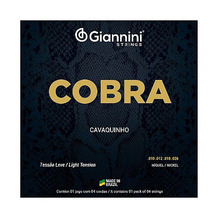 Encordoamento Cavaquinho Leve Giannini Cobra Níquel