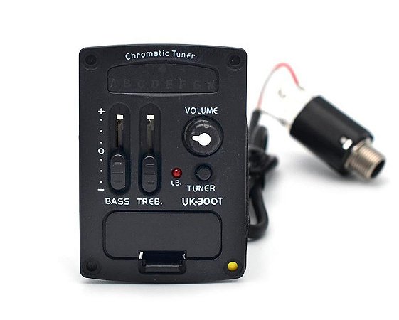Preamp Captador Equalizador 2 Bandas para Cavaco e Ukulele - UK300T
