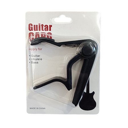 Capotraste Capo Braçadeira Para Violão Aço ou Nylon Preto