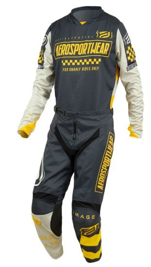 Conjunto Motocross Cross ASW Knight 21 Cinza Amarelo
