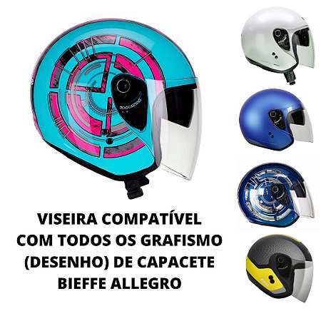 Kit Fixador Reparo E Viseira Cristal Capacete Bieffe Allegro - Moto-X Wear  - Loja ideal para Motociclista! Venha conferir as nossas novidades.