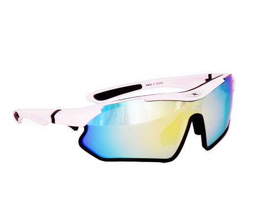 Óculos Bike Mattos Vision Branco Lente Espelhado + Fotocromatica
