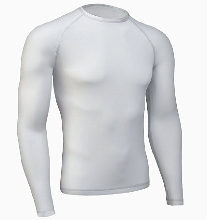 Blusa Segunda Pele Masculina Ultra Go Ahead Inverno Branca