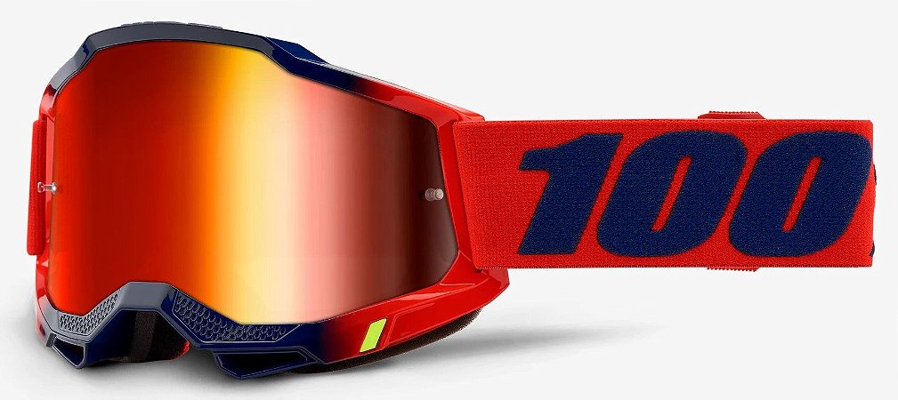 Óculos Cross Motocross 100% Accuri 2 Kearny Vermelho Azul