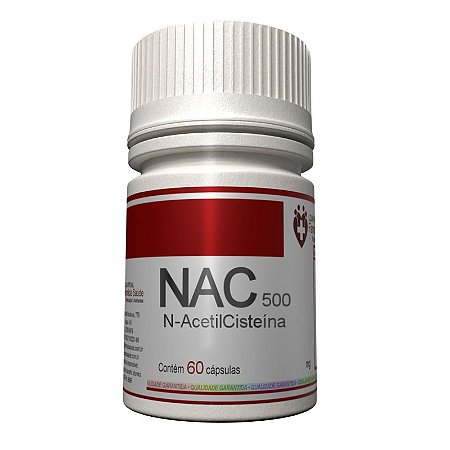 NAC 500mg 60 cápsulas - N-Acetilcisteína