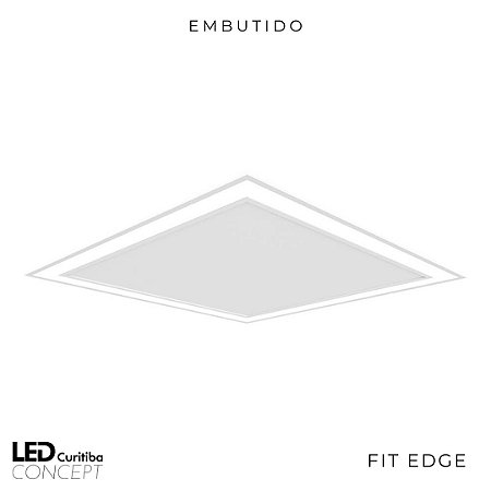 Embutido Fit Edge – Bivolt 127v / 220v Led 3000k – 420 x 420 x 45mm - Newline