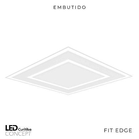 Embutido Fit Edge – Bivolt 127v / 220v Led 3000k – 616 x 616 x 45mm - Newline