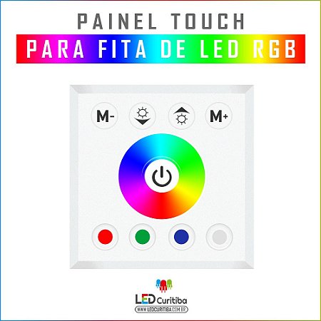 Painel Touch Para Fita Rgb De Embutir Lp Ft Rgb Pnl