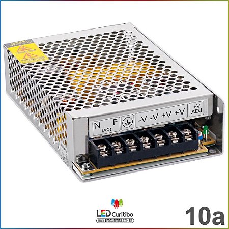 Fonte Chaveada Colmeia 10w bivolt 10a 12v  AC/DC 120w para Led e CFTV