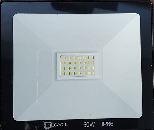Refletor Micro LED 50 W  IP 66 6000-6500 K Branco Frio Slim Bivolt