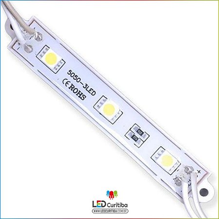 Kit 100  Modulo De 3 Led 5050 6500k Smd 5050 12v Resinado