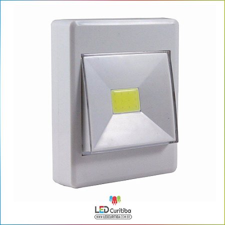 Luminária de Led para Armário Corredor Abajur Imã Pilha-BATERIA 3w Cob