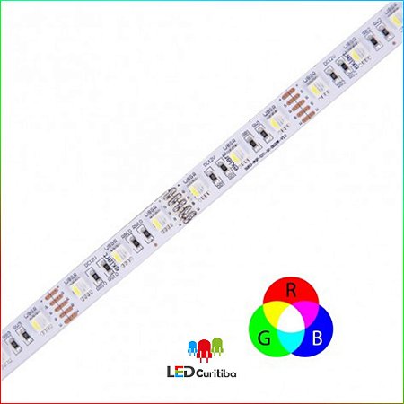 Fita LED RGBW 10W 5050 60Leds/m – IP20 Interno 12v