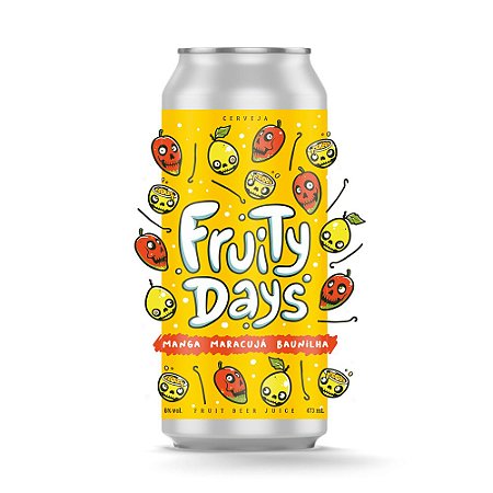 Fruity Days - Fruit Beer Juice com Manga, Maracujá e Baunilha - 473 ml