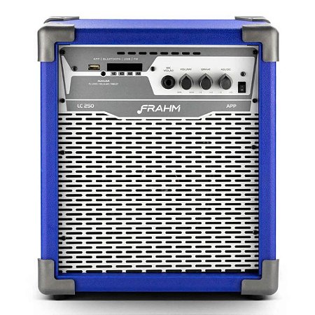 Caixa de Som Amplificada Multiuso Bivolt Azul 80w Usb/bt/fm Frahm Lc250 App - 31586