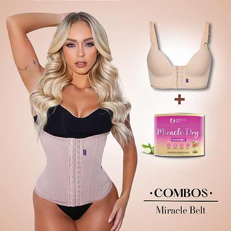 Cinta Faixa e Sutiã Modelador + Miracle Dry